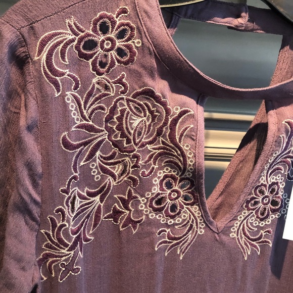 Boutique Lilac purple short dress or long shirt. L - Picture 2 of 7